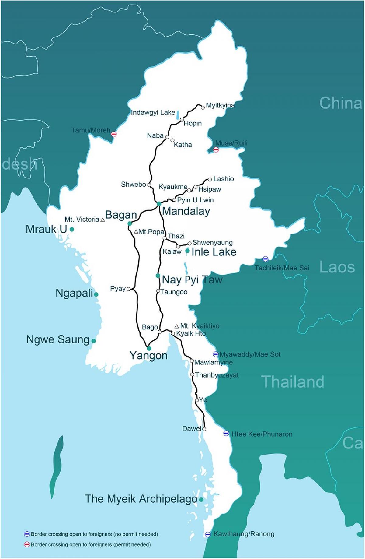 ปฏิทินของฉันรถไฟบนแผนที่